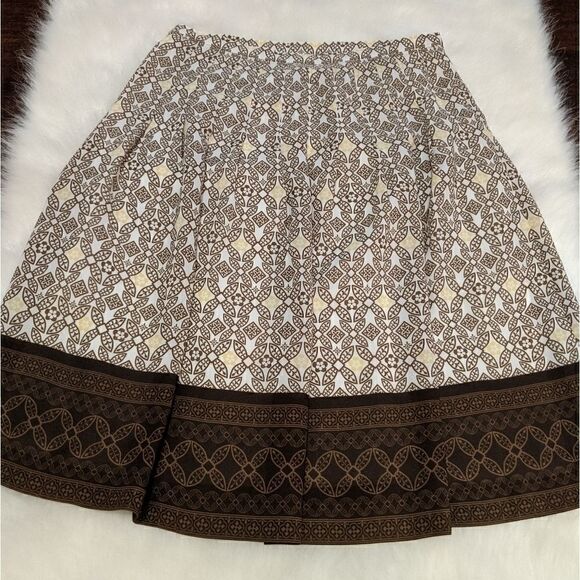 LOFT Dresses & Skirts - 🌵Ann Taylor LOFT petites brown yellow skirt 2P